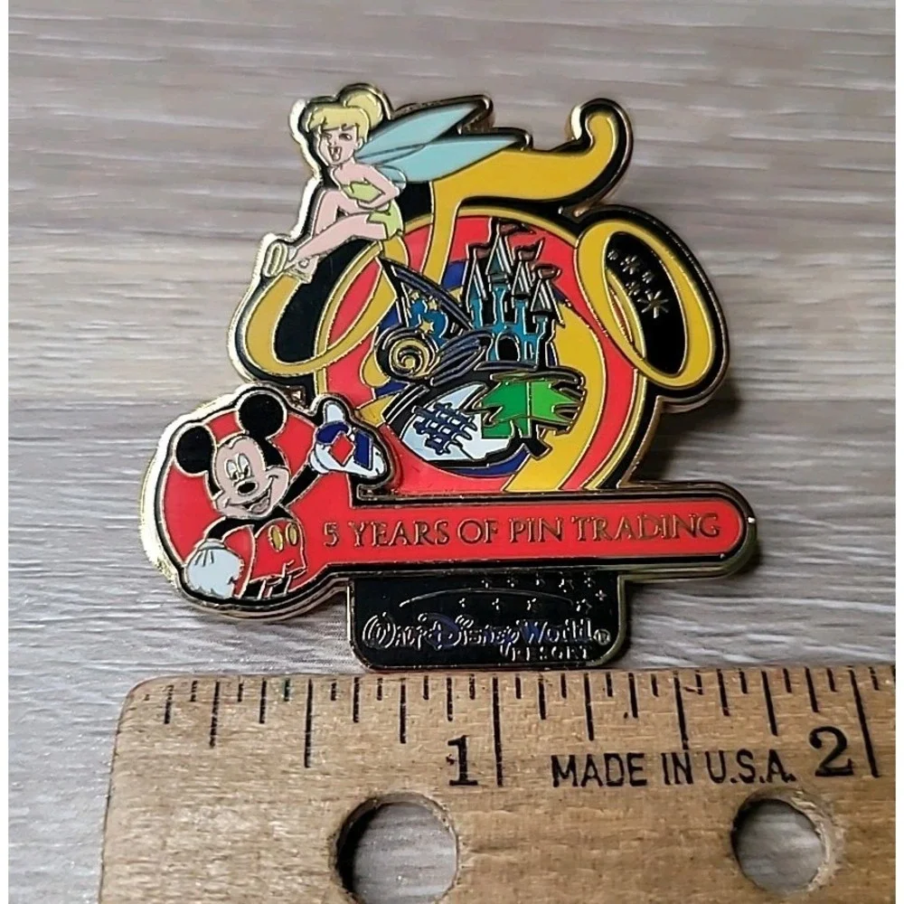 Authentic Disney 5 Years of Pin Trading Limited Edition‎ Mickey Tinkerbell
